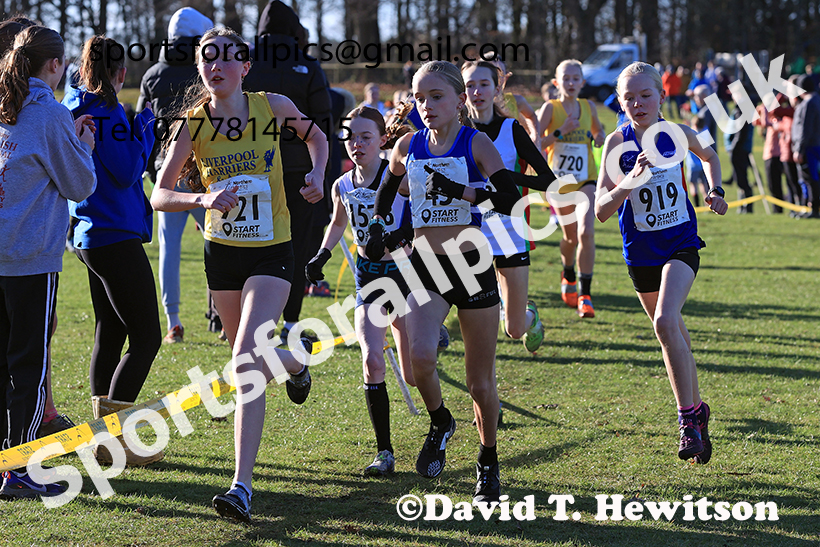 Girls under-13s 2025 Northern Cross Country Champs, Tatton Park, Knutsford, Cheshire. Photo: David T. Hewitson/Sports for All Pics